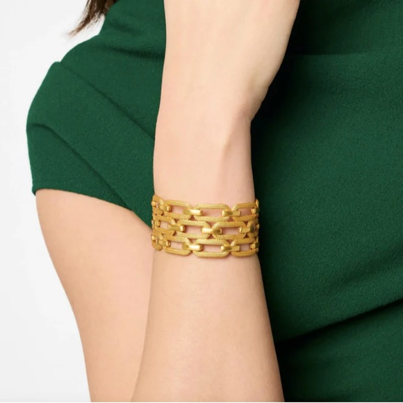 Julie Vos Cheval Paperclip Cuff Bracelet NEW - Picture 4 of 4